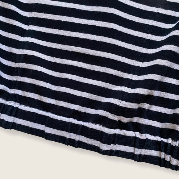 Ann Taylor Loft Striped Cotton Moto Jacket - Picture 5 of 7